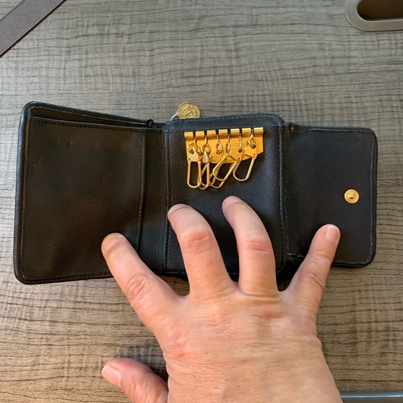 ‘90s Vintage J.G. Hook woven wallet navy - Picture 3 of 6